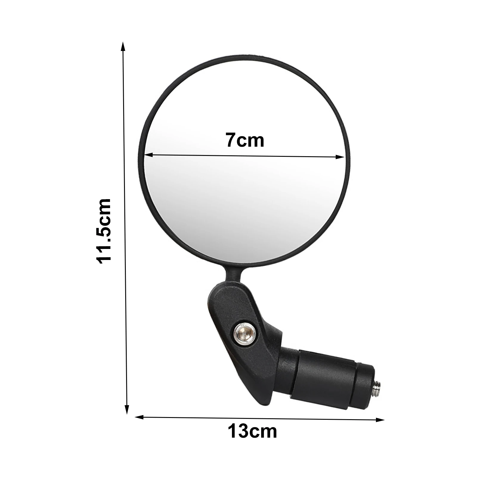 2 Pcs Universal Bicycle Rearview Mirror Convex Surface 360° Adjustable Acrylic for Handlebars 17.4mm -22mm Bike Accessories