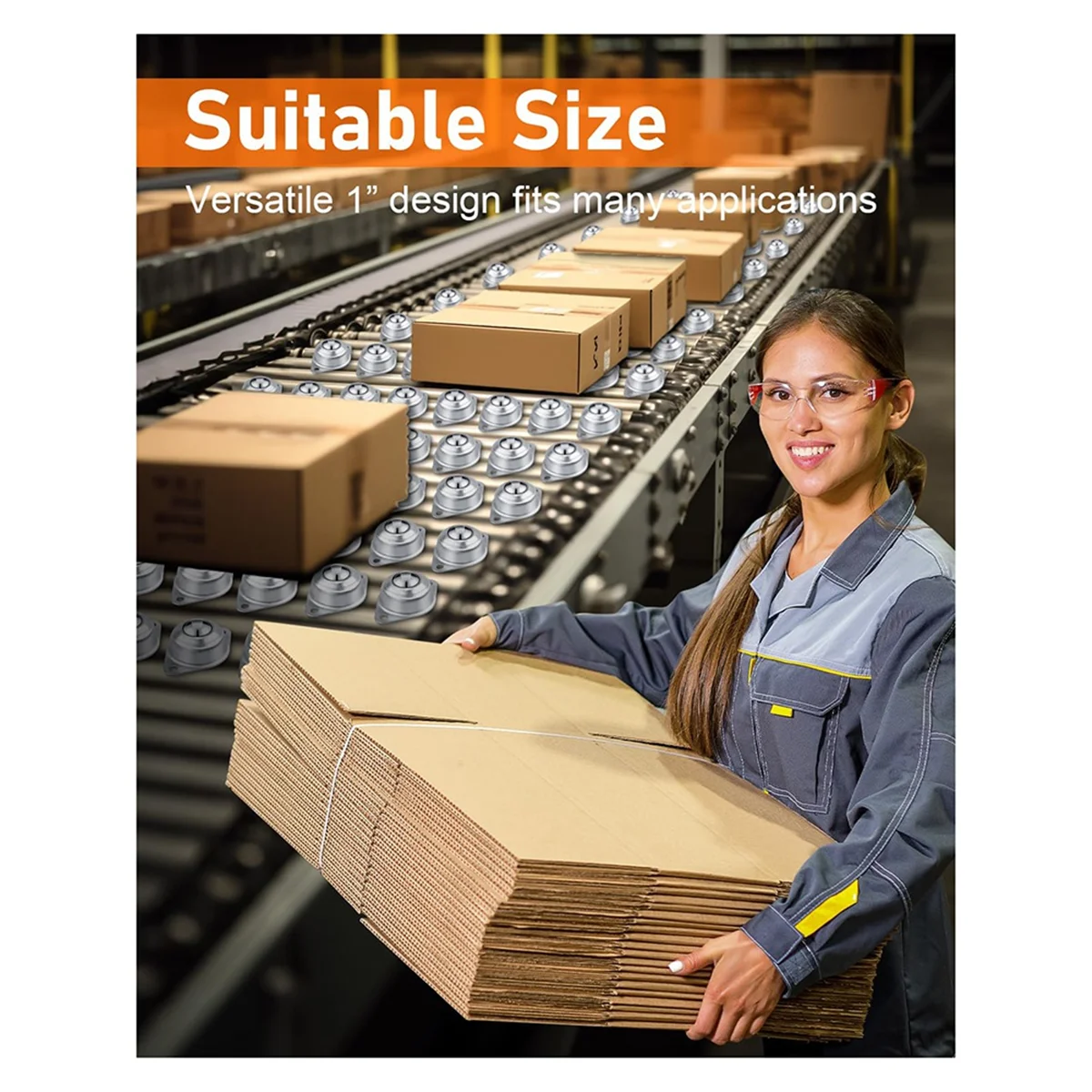 

roller bearings Conveyor Rollers 1Inch Support Roller Bearings 20 PCS Roller Balls for Smooth 360-Degree Rotation Pickup Truck