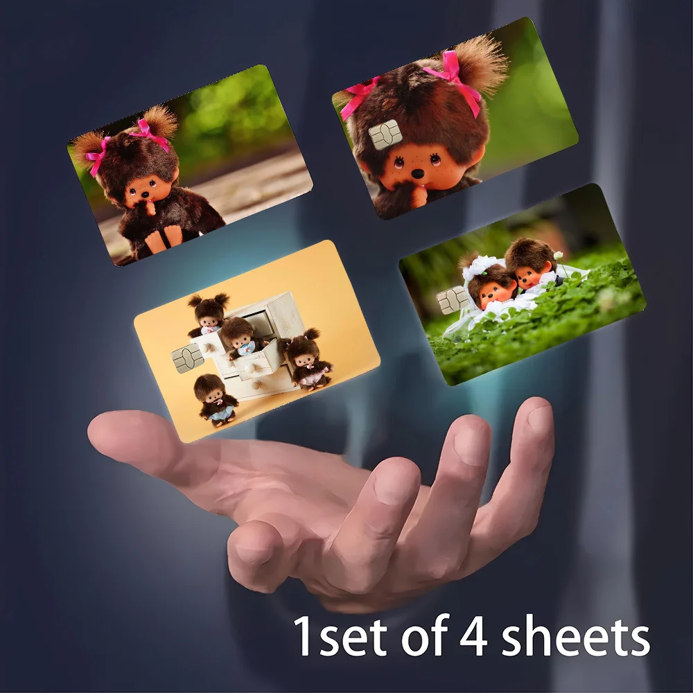 M-Monchhichi Anime Matte Front Skin Film Aufkleber Abdeckung für kleine Chip Kreditkarte Debitkarte