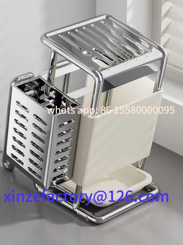 Customizable Stainl Steel 304 Holder Kitchen Countertop Knife Base Multi-Function Tools
