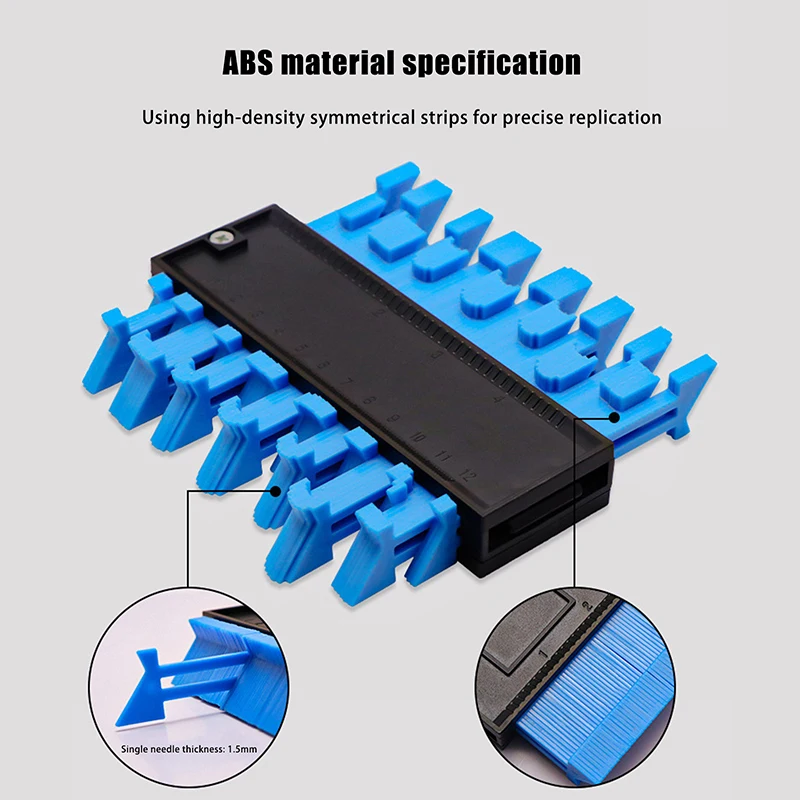 Profile Contour Gauge Line Copier Ruler Cutting Template Construction Woodworking Measuring Instrument Ceramic Tiling Tiles Tool