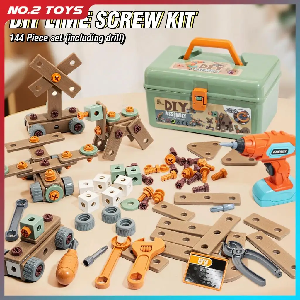 Pretend Play Tool Box Children's Play House Toolbox DIY Disassembly Kit Simulated Screwdriver Repair Tools Suitcase Kid Toy Gift