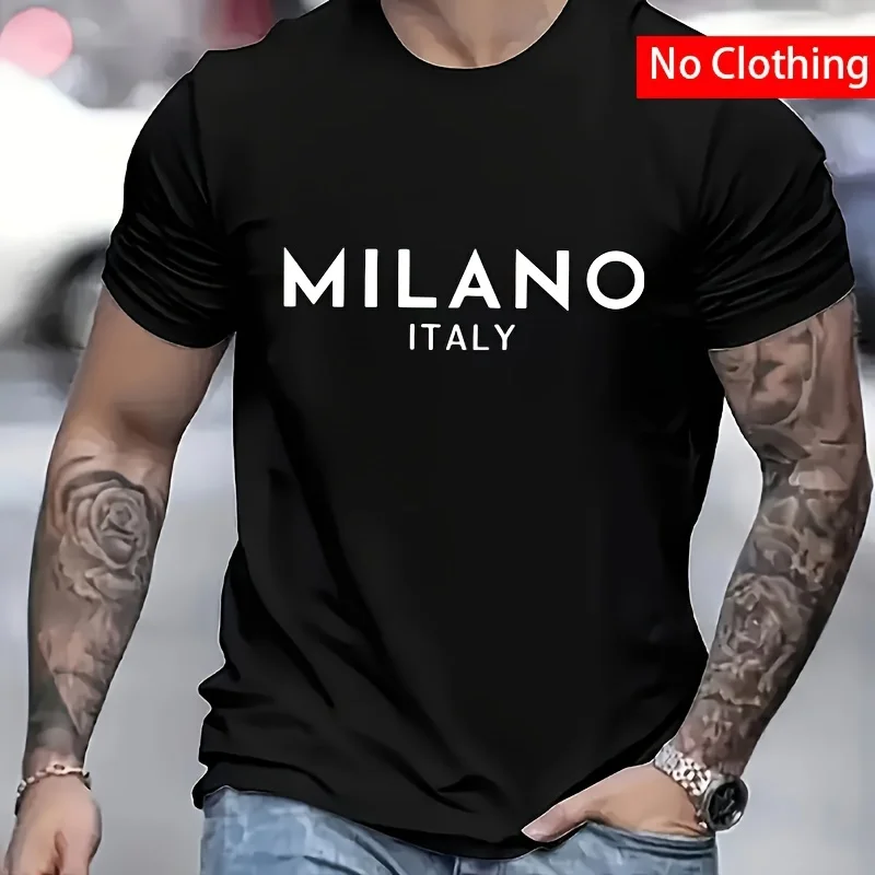 [Fashionable And Versatile] Milan Italy Letter Heat Transfer Stickers - Suitable for T-Shirts, Jeans And Backpacks - White, Polyester Material