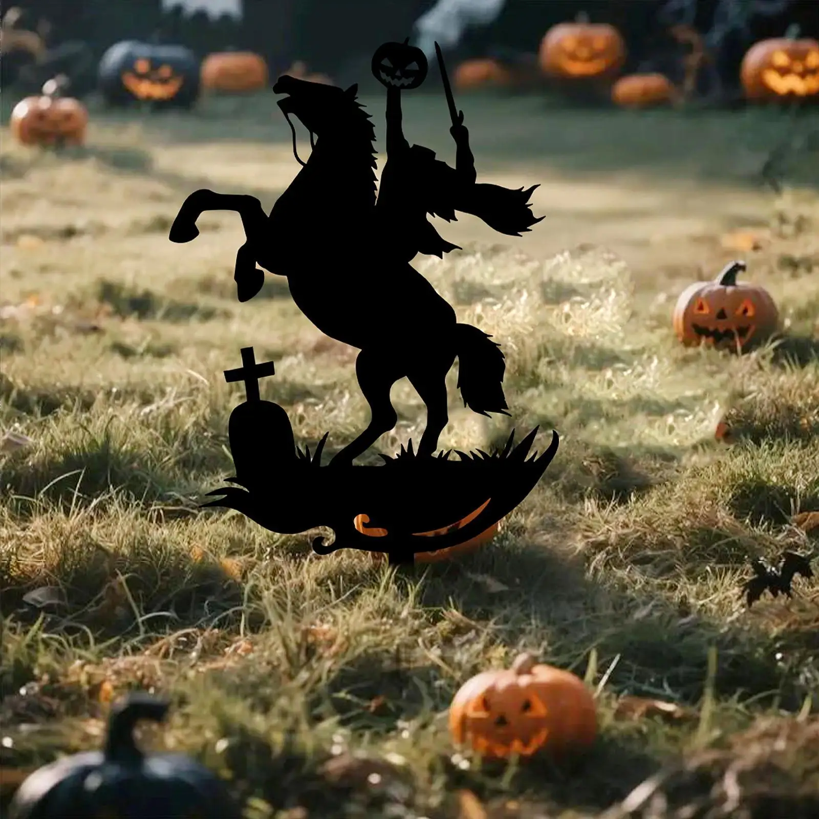 

Halloween Garden Stake Lawn Ornament Women Mom Decoration Sign Silhouette Knight