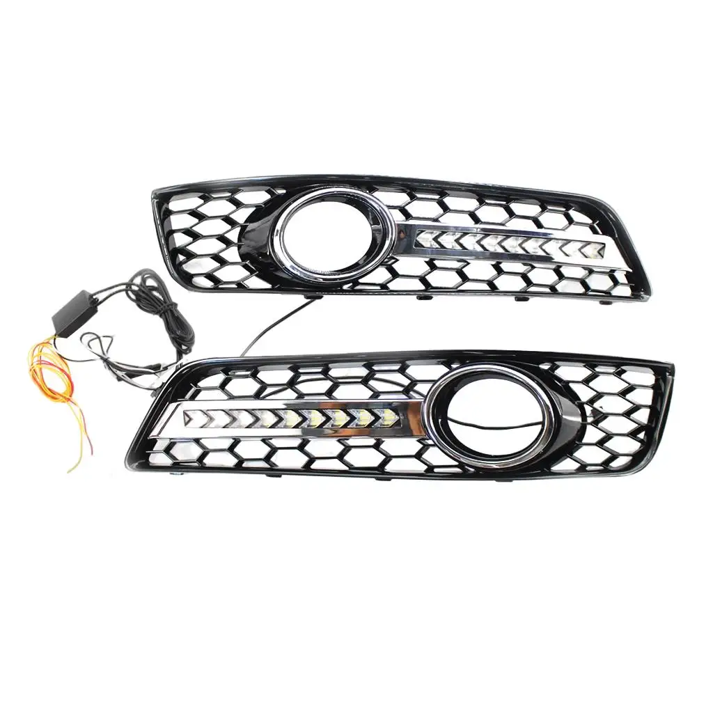 Car Front Grilles Cover Lower Bumper Grill Modified Lamp With 3 8P 09-13 Replace