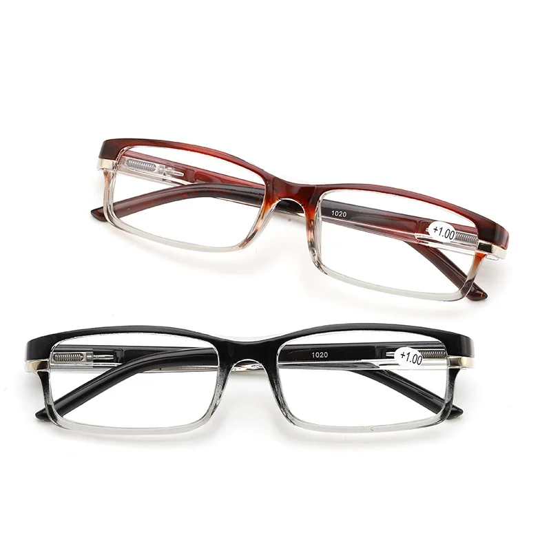 Fashionable spring leg transparent new presbyopic glasses for middle-aged and elderly men and women, high-definition frame