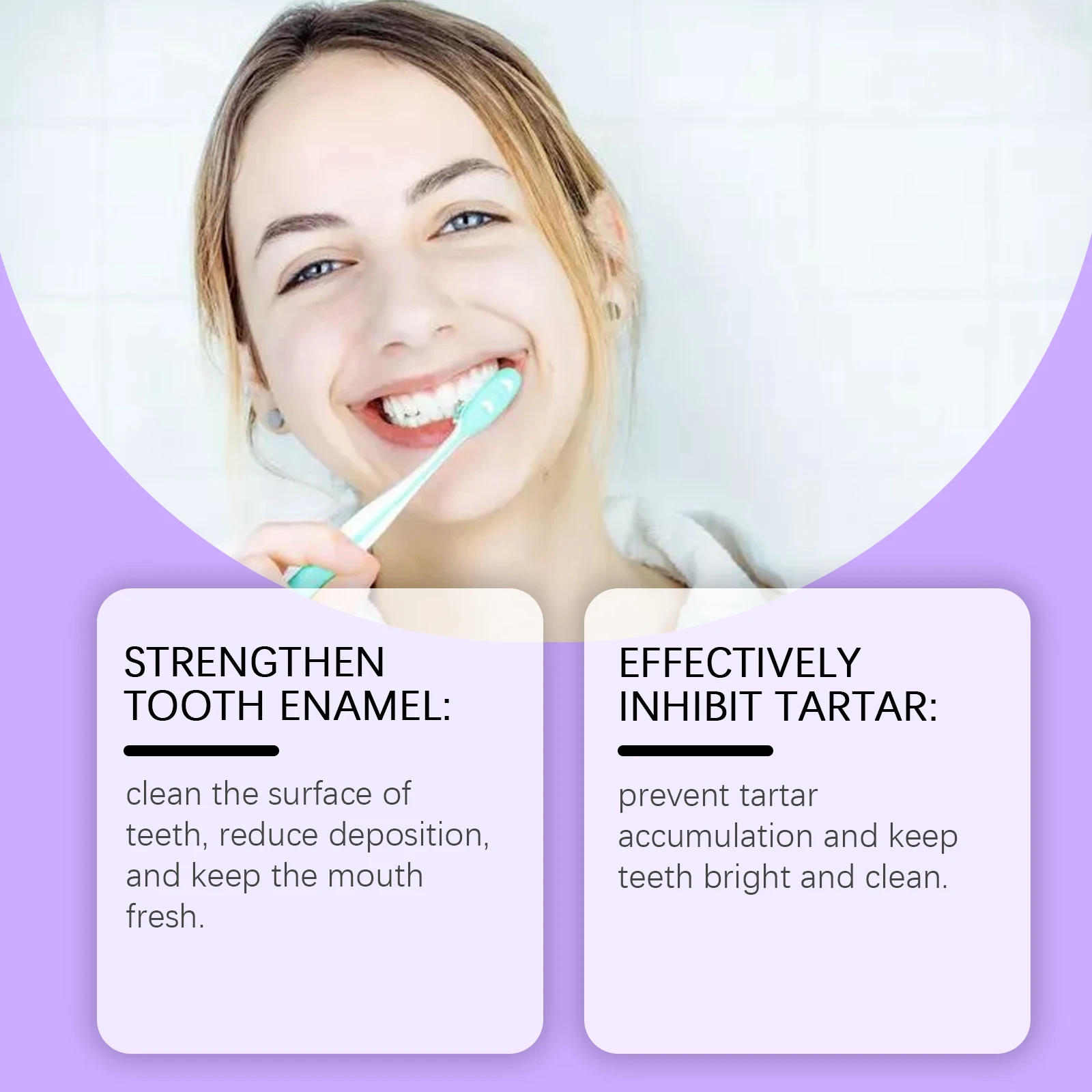 معجون أسنان مبيض الأسنان الأرجواني إصلاح تجاويف تحسين رائحة الفم الكريهة نظافة الفم تنظيف النياسيناميد اشراق معجون الأسنان #4