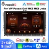Podofo 9inch android autoradio für vw passat golf mk5 mk6 jetta multimedia player carplay android auto 2 64g gps navigation wifi 1
