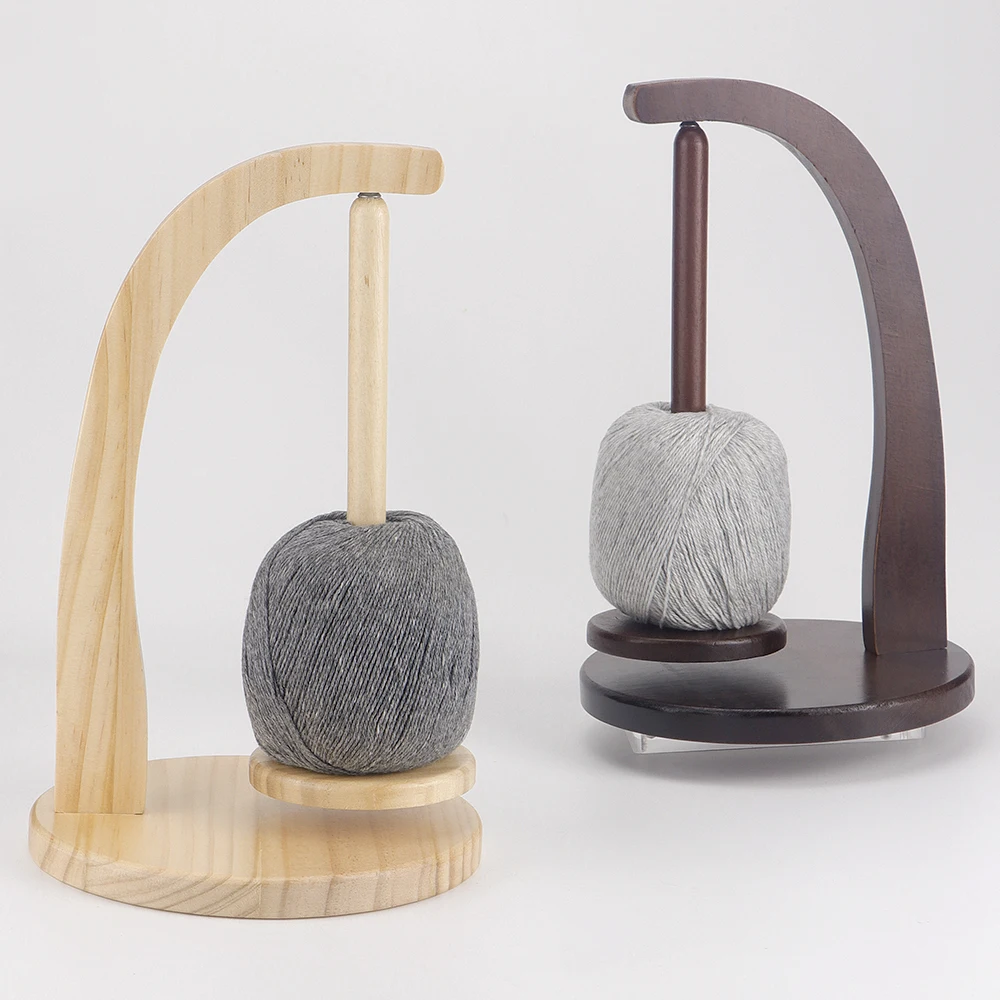 

1 Set Rotatable Wooden Spool Holder with High-Performance Magnet - Easy-to-Use Crafting Tool for Knitting & Crochet Enthusiasts