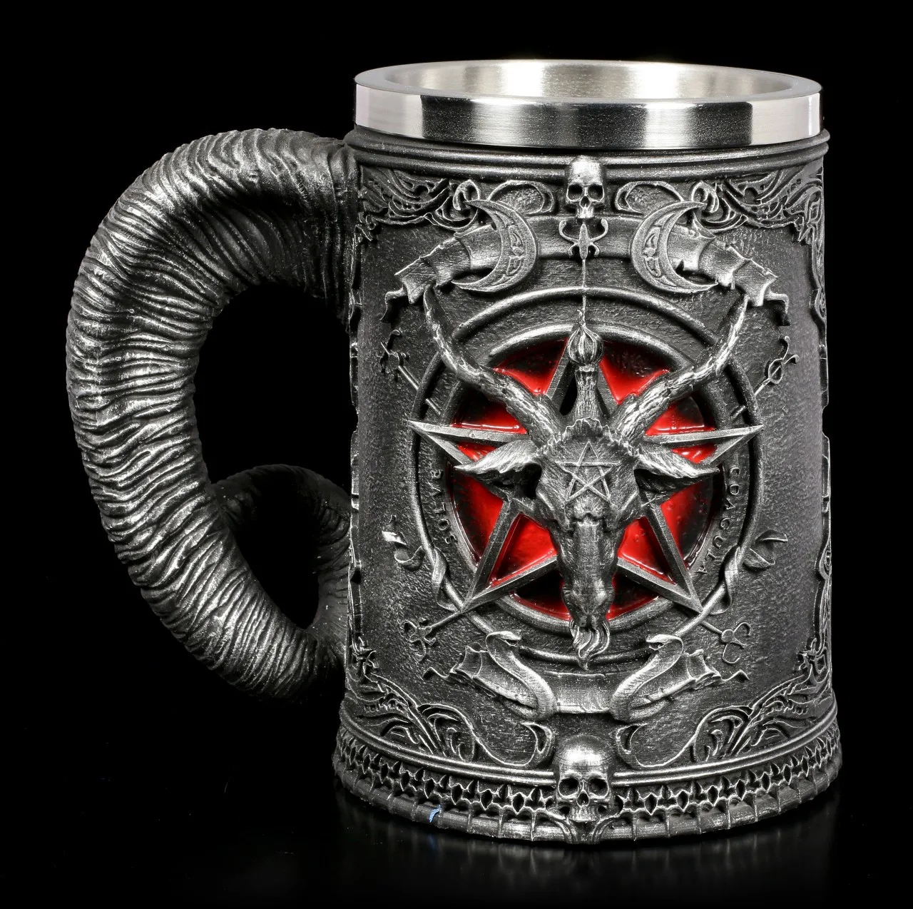 

Baphomet Goat Head Devil Beer Mug Gothic Chalice Coffee Cup Large Capacity Pagan Mythology Inspired Goblet For Metalhead Gift
