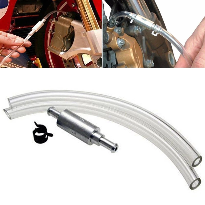 

Hydraulic Brake Bleeder Tool Lockable Automotive Brake Fluid Bleeder Bleeding Hose With Non Return One Way Check Valve