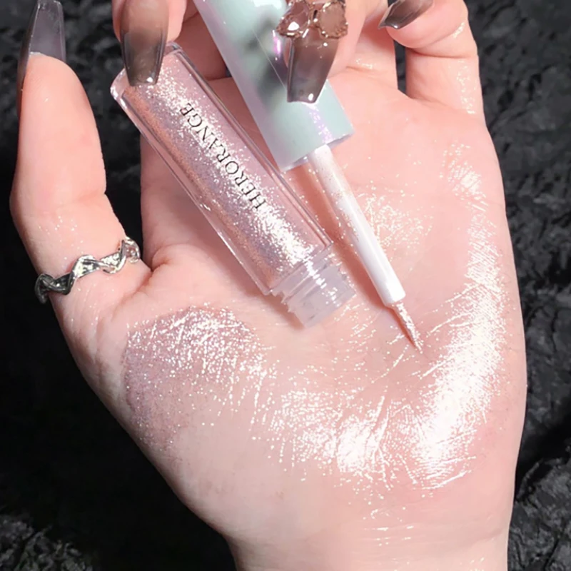 Herorange-Herramienta de belleza, resaltador de brillo, sombra de ojos líquida, delineador de ojos duradero, resistente al agua, brillo y brillo, lápiz de gusano de seda