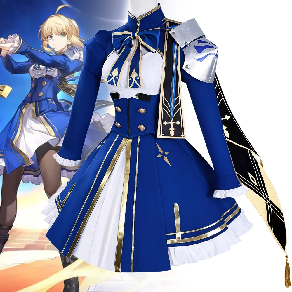 

New Game Honkai：Star Rail Saber Cosplay Costume Women Top Skirt Set Uniform Halloween Party Clothes Outfit