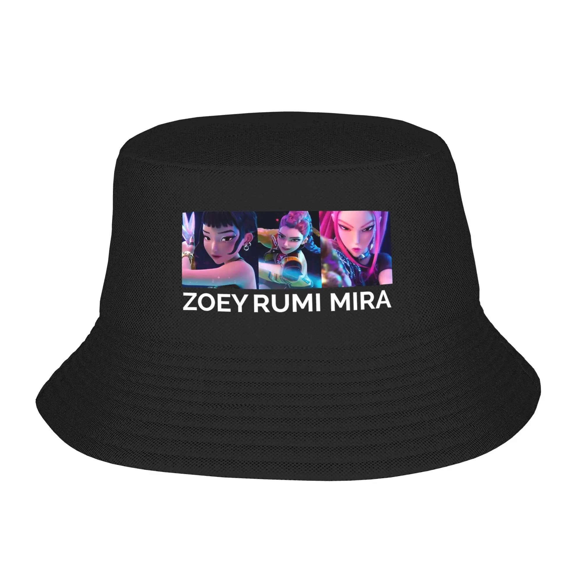 

Street huntrix close & name Bucket Hat Woman Packable Hiking Kpop Demon Hunters Fisherman Hat Spring Headwear Panama Hat