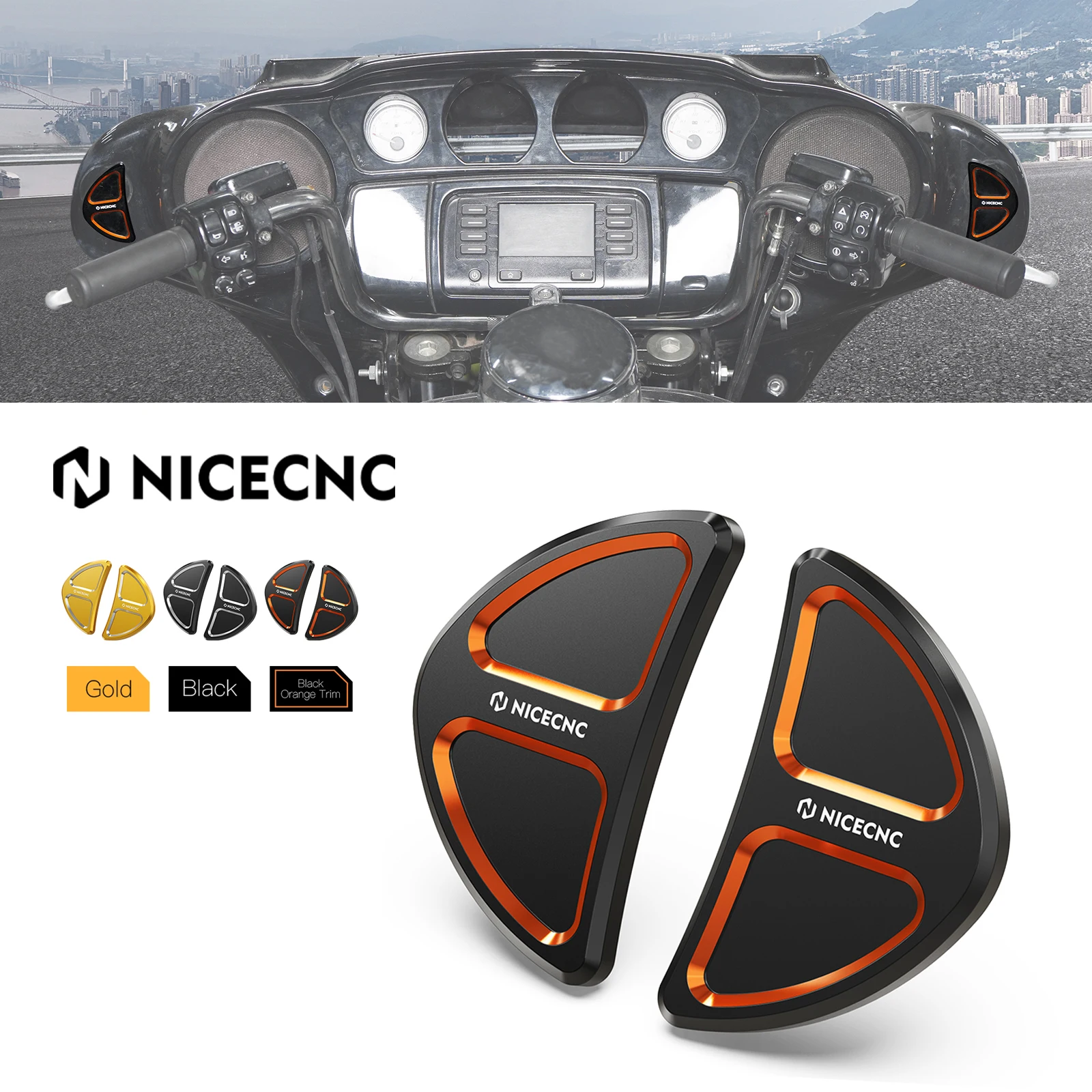 

Motorcycle Batwing Fairing Mirror Hole Plugs for Harley Street Glide/Special 2014 2015 2016 2017 2018 2019 2020 2021 2022 2023