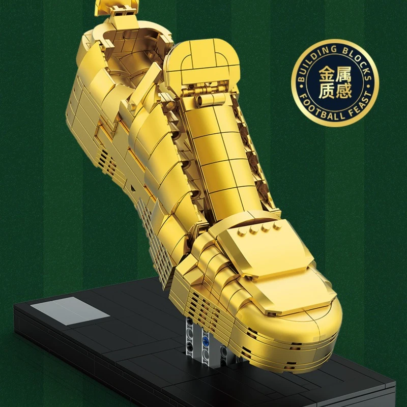 New Creative Football Match Champion Golden Boot Building Block Sports Game Model Modular Technology Puzzle Toy Fans Gift