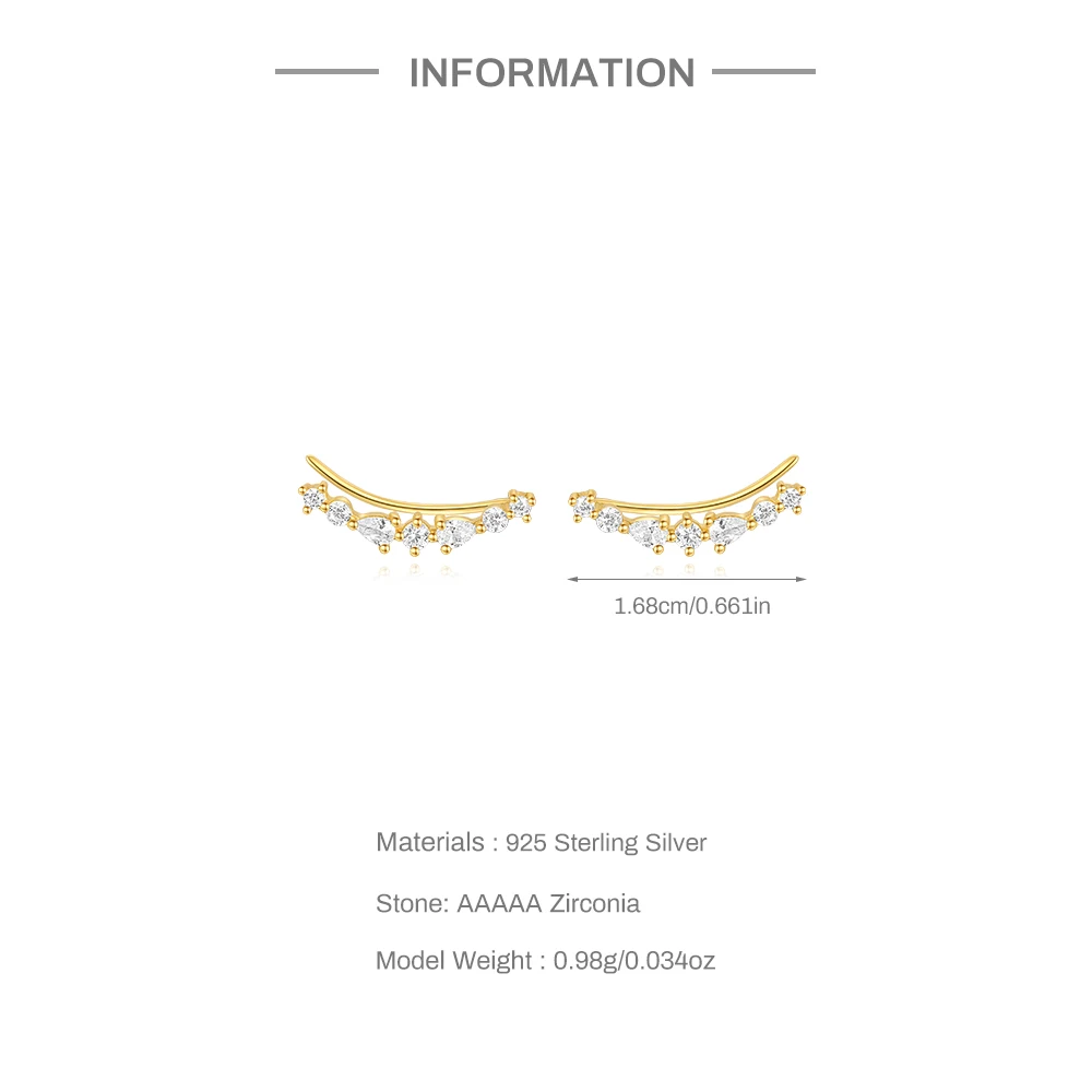 Aide 925 Sterling Silver Stud Earring For Women 2021 Trend Gift Round Bead Earrings Ear Climber Luksusowa biżuteria Pendiente Brincos — zdjęcie 5
