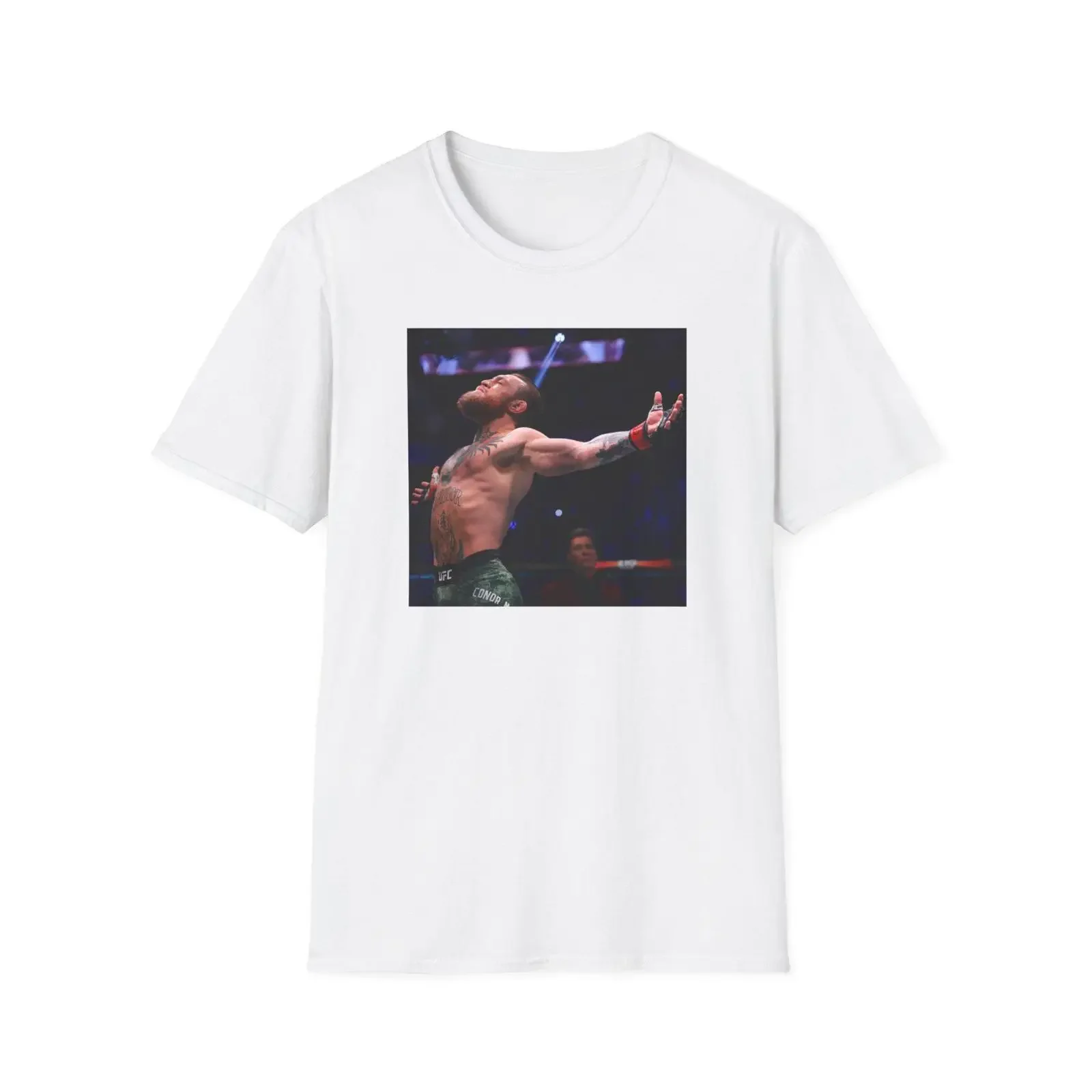 Conor McGregor Victory Pose T Shirt Wrestling Photo vintage Washed fashion Stretched Soft Slightly Breathable Versatile