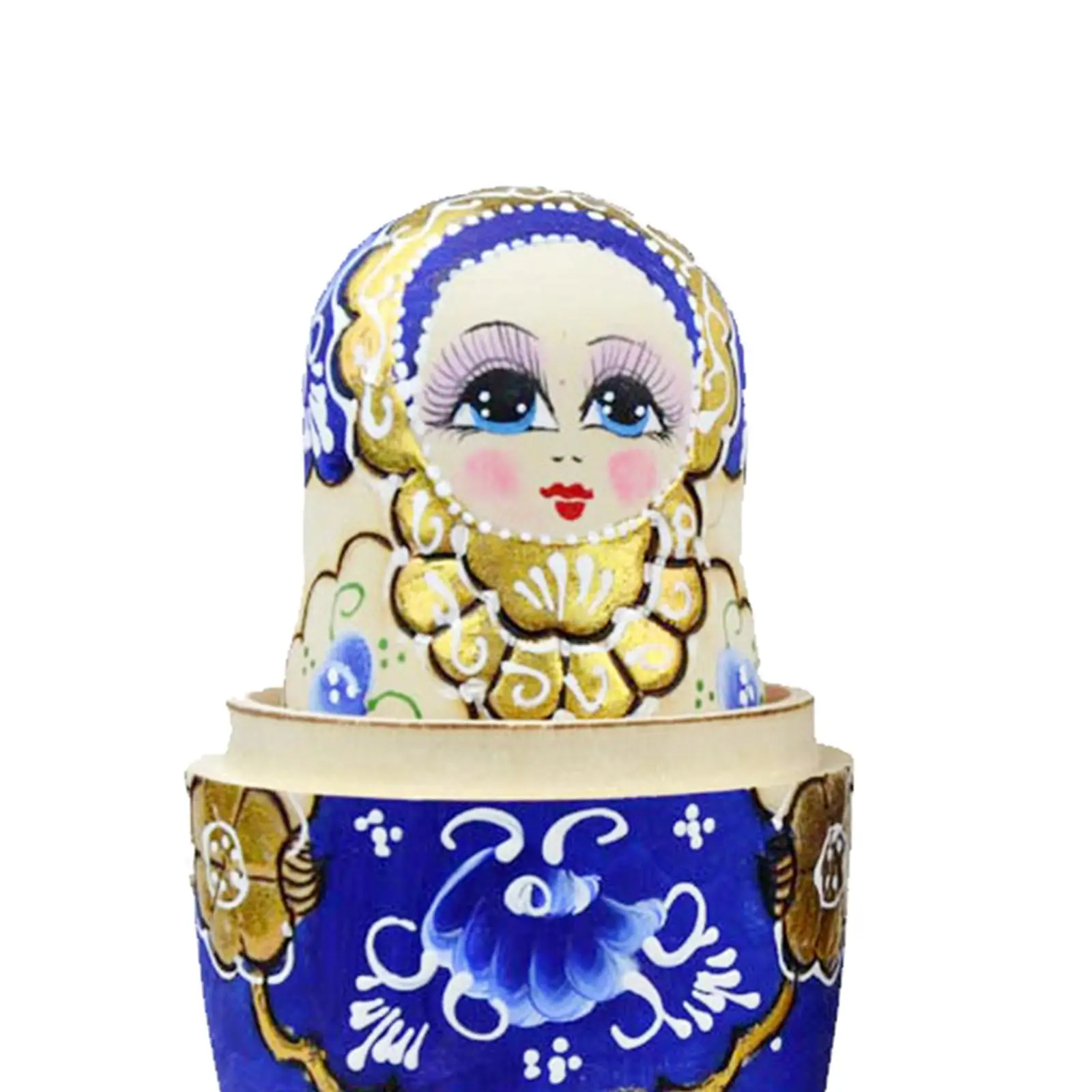 Poupées gigognes russes classiques, 7 pièces, figurines bleues Matryoshka pour ornements