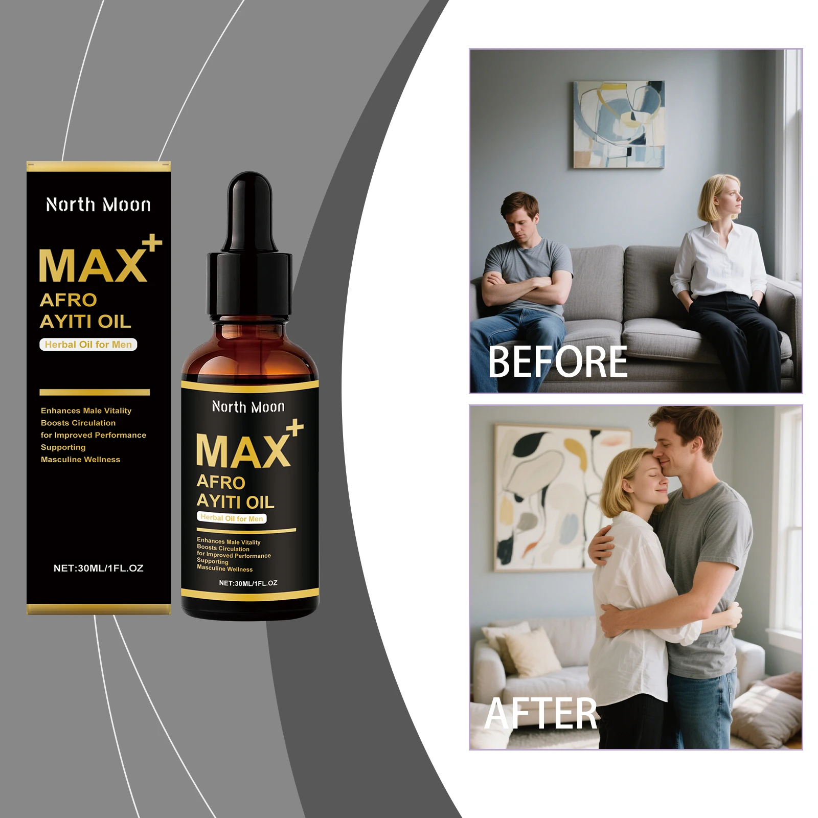 Men's Body Massage Oil Nourishing Men's Body, Enhancing Vitality, Daily Care Massage Oil