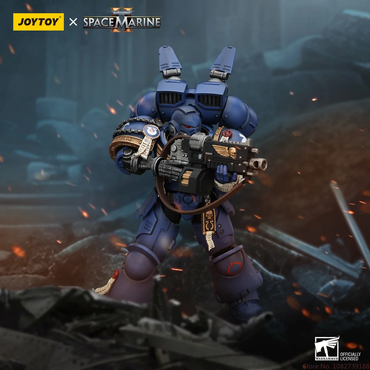 JOYTOY Warhammer 40k الفضاء البحرية 5 بوصة الترامارينز الكابتن تيتوس مفصلية عمل الشكل عالية الوضع أطقم منمذجة المشجعين هدية