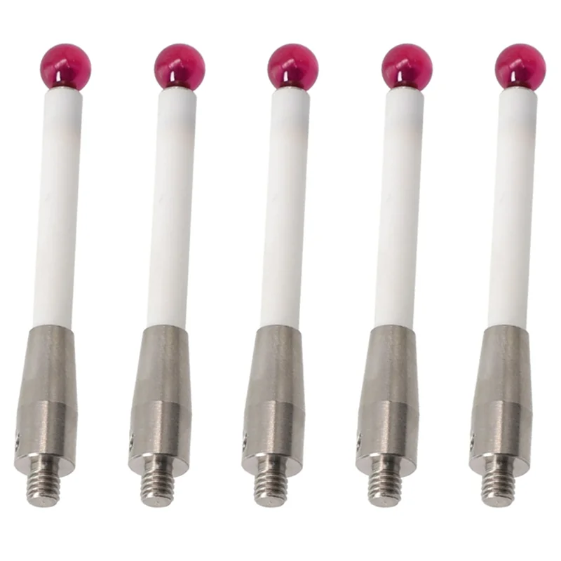 ABUI-5X Stilo per sonda A 5000 3709 CMM 50Mm Sonde a contatto Alberi di misurazione-6Mm Punta a sfera Accessorio per utensili CNC