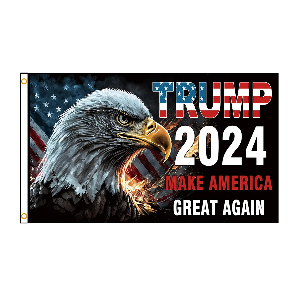 90x150cm 3 x5fts Trump 2024 Make America Great Again Flag Patriotic Eagle Donald Trump Flag MAGA Merch