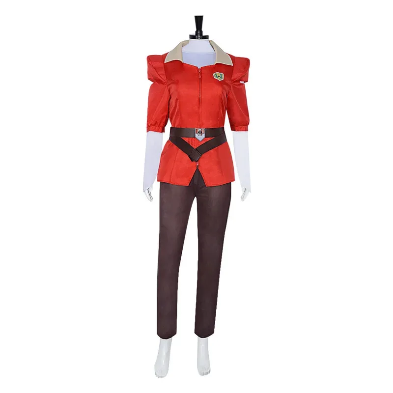 Sky06 Anime She-Ra Cosplay las princesas del poder Adora uniforme rojo abrigo rojo pantalón para cejas cinturón Halloween carnaval traje Costu66liU &