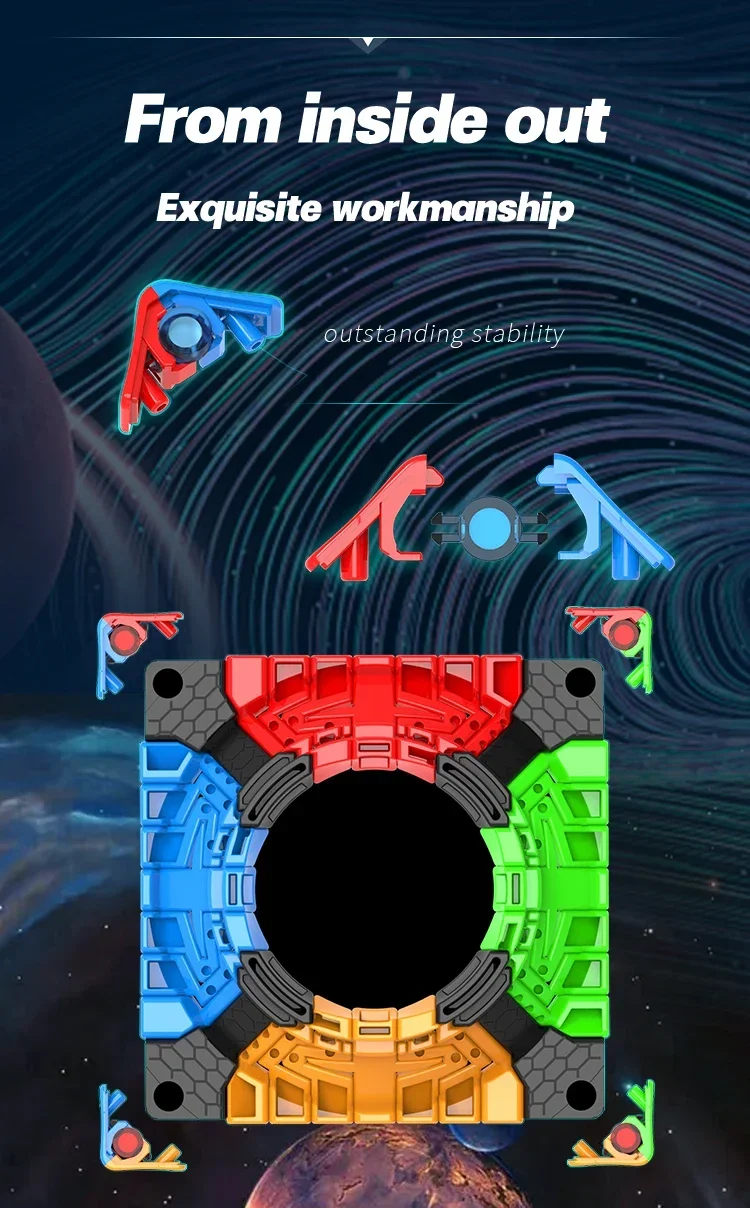 [Picube] DianSheng 9 M Cubo Mágico Magnético de Velocidade Stickerless Profissional Fidget Toys DianSheng Galaxy 9x9 M Cubo Mágico Quebra-cabeça