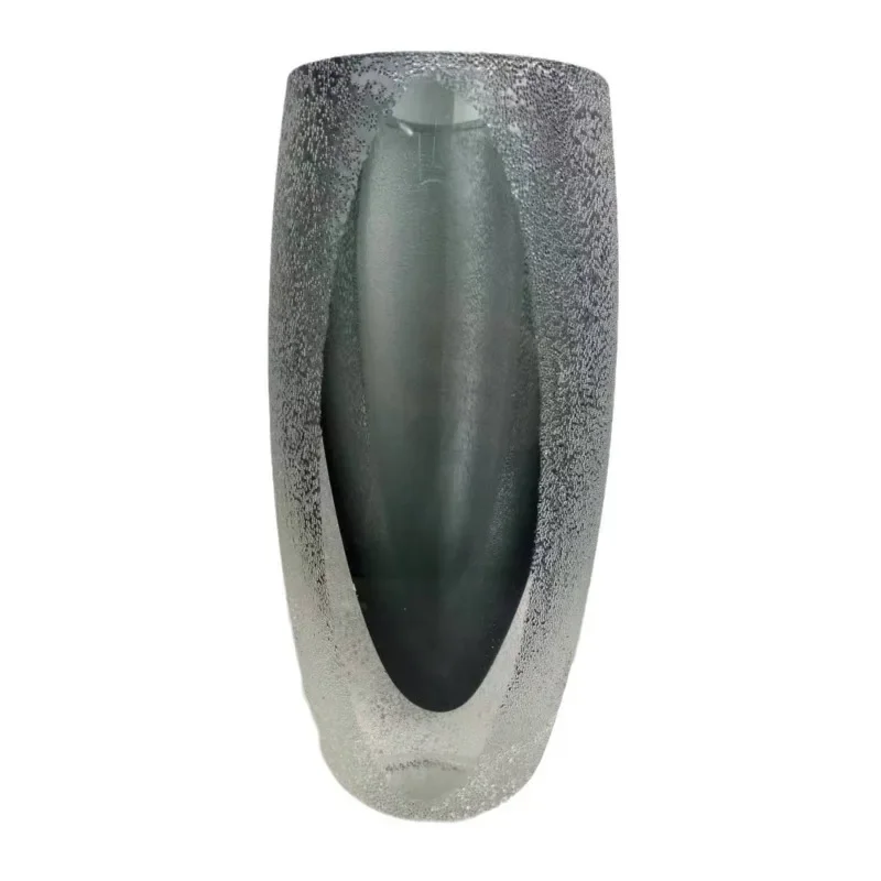 

Modern light luxury handmade high-end glazed vase, home living room model room soft packaging heavy flower arrangemen