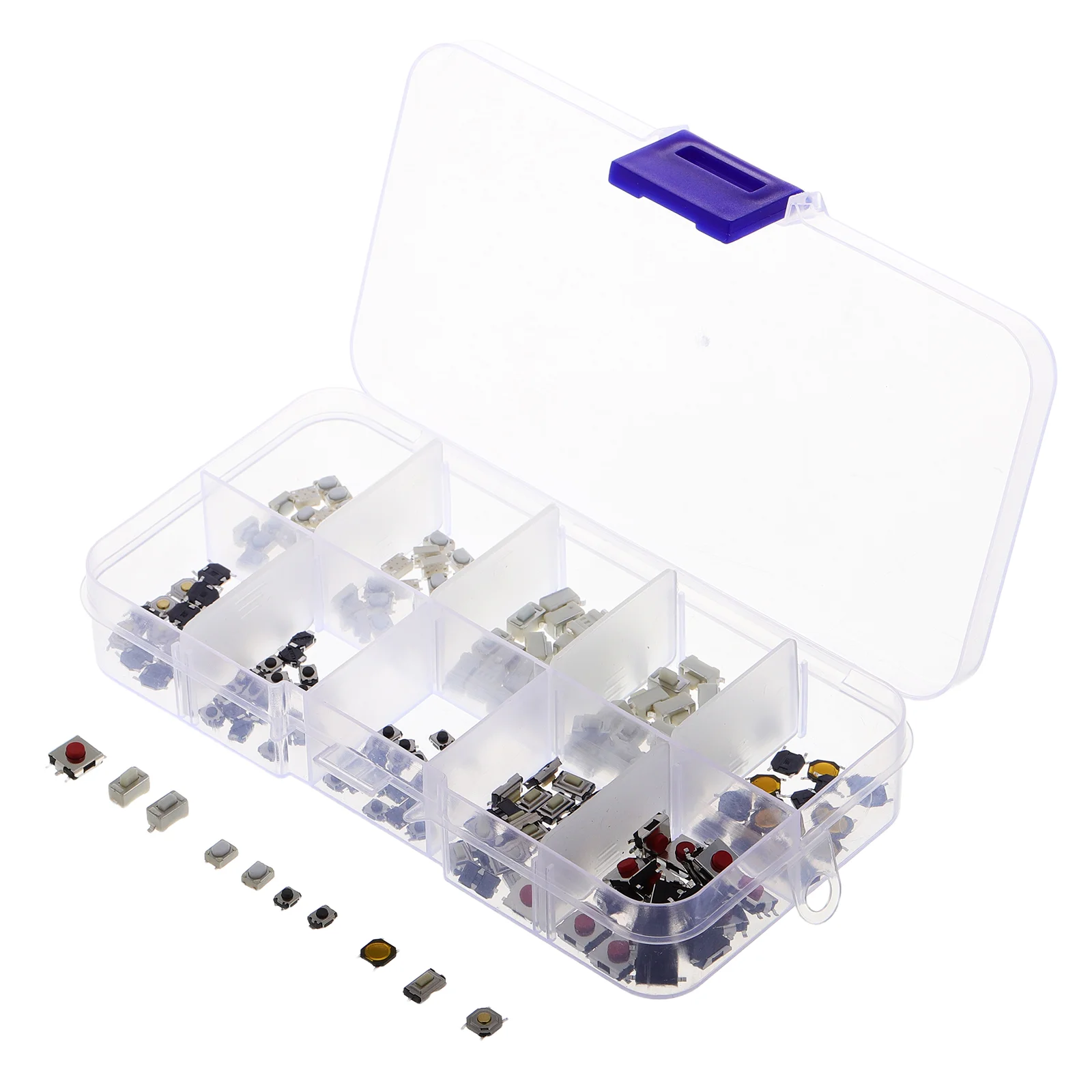 

200 Pcs Remote Control Switch Button Push Momentary Metal Flat Car Fob Key Mini off Pack