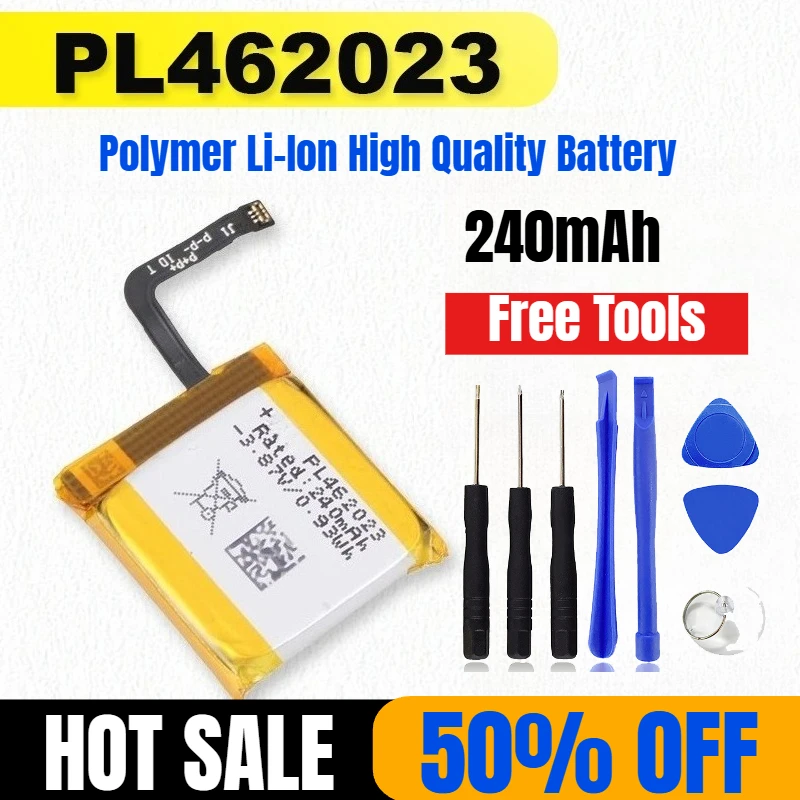 

240mAh PL462023 Polymer Li-Ion High Quality Battery Cell for Amazfit Gts 3 A2035 Smart Sports Watch + Free Tools