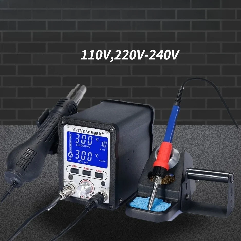 

Hot Air Gun Rework Soldering Station with Large-screen LCD Display