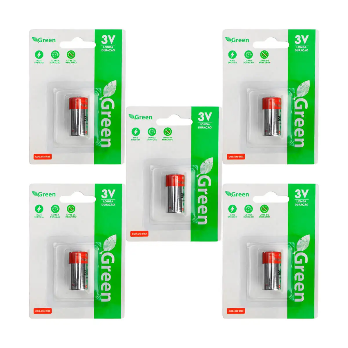 5x Battery Battery 3v Cr123a Photo - Original Green