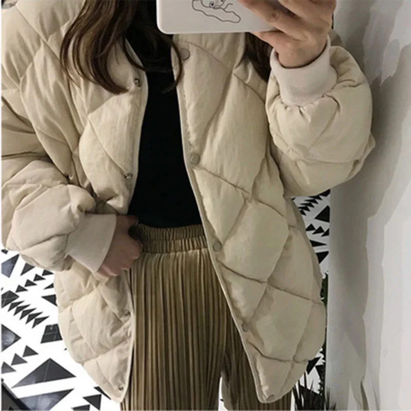 Women Parkas Short Coats Jackets Full Sleeve Thick Warm Y2k Streetwear Elegant Jacket Work Coat Casual Autumn Winter 2025