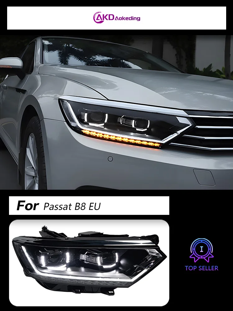 Luci per Auto per Passat B8 2016-2019 versione ue aggiornamento Magotan LED Auto faro assemblaggio LHD RHD evidenziare strumenti accessori