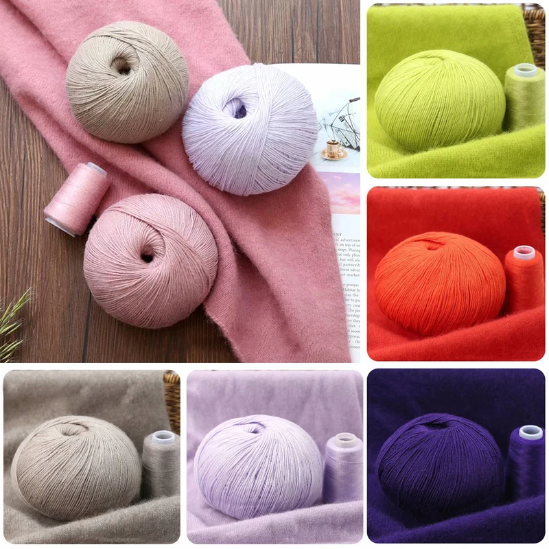 70g Mongolian Combed Cashmere Blended Yarn Hand-Knitted Crochet  Knitting Soft Wool Yarn Baby Scarf Blanket Hand-Weaving Thread