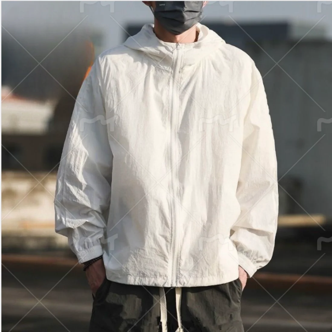 

Sunscreen clothing for men and women breathable sports summer UV resistant outdoor Sports Sunscreen Hooded Jacket Fishing suit
