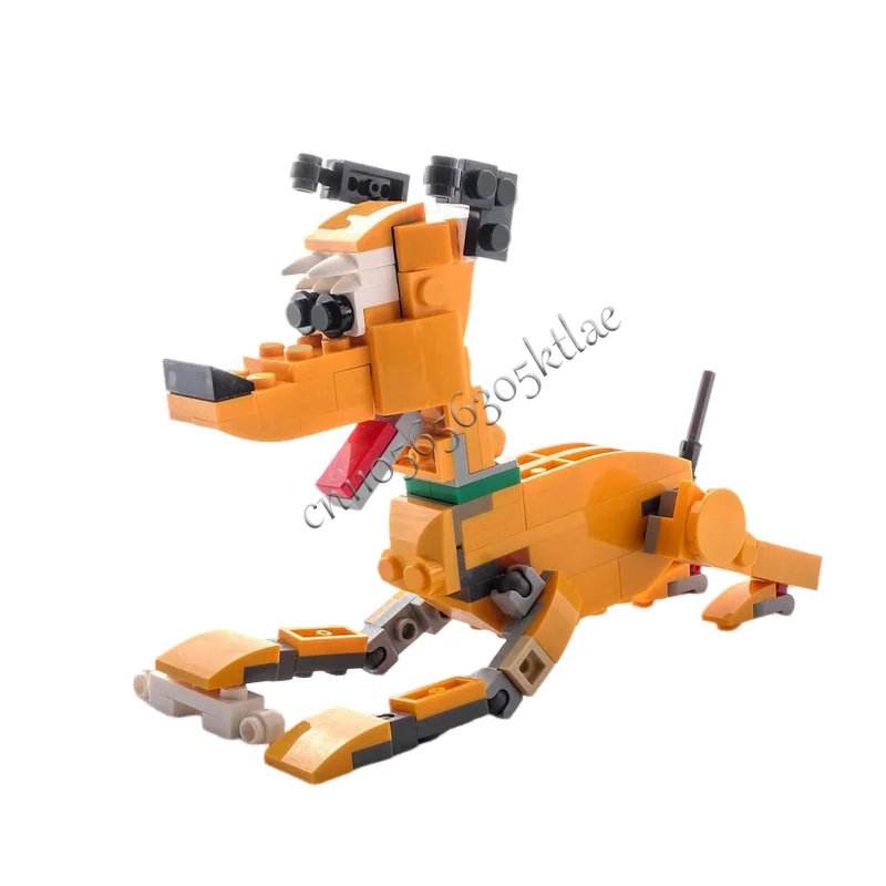 121 PCS MOC Popular Anime Fat Cat And Dog Building Assembly Toy Block Model Children Assembly Display Toy Festival Surprise Gift