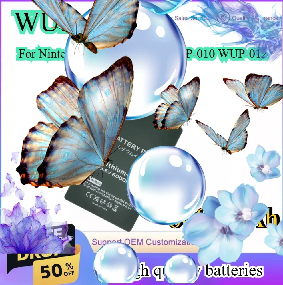 

2PCS NEW 6000mAh wii u wiiu Bateria WUP-001 WUP-012 Battery For Nintendo Wii U Gamepad WUP-010 Digital High quality Batteries
