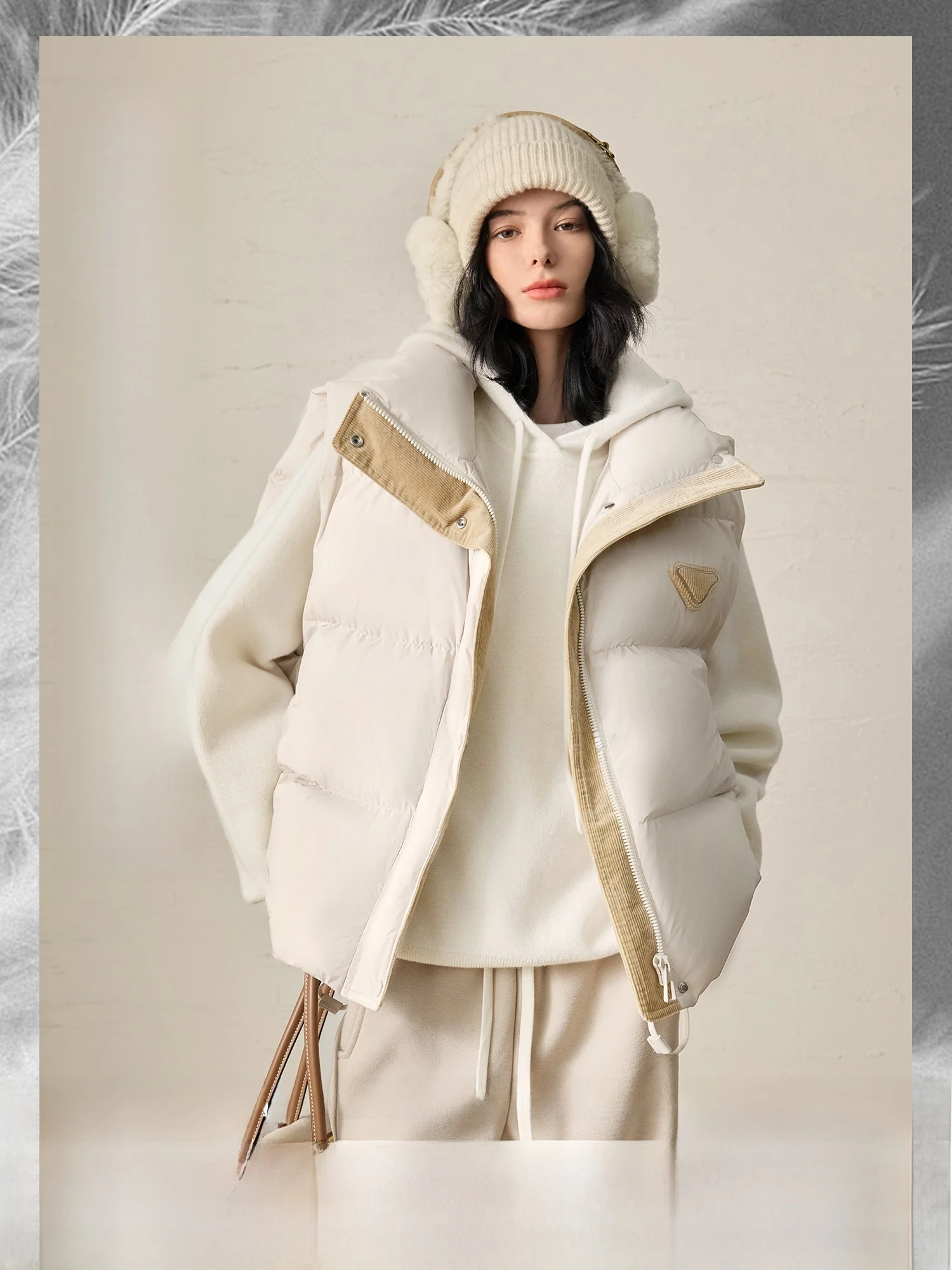 

Жилет NAGUAGU Pumpkin Valley с наполнителем из пуха и пера, осенне-зимний, в стиле пэчворк, с нашивкой, простой, для повседневной носки, на молнии