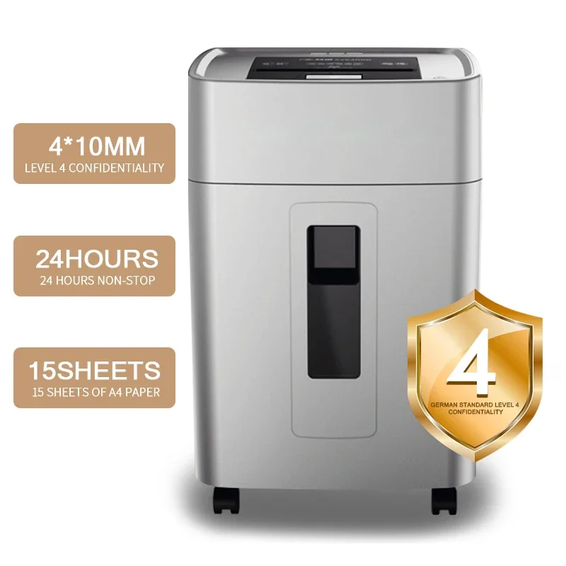 24/7 Automatic Paper Shredder - Level 4 High-Security Industrial Machine for CDs & Documents paper shredder