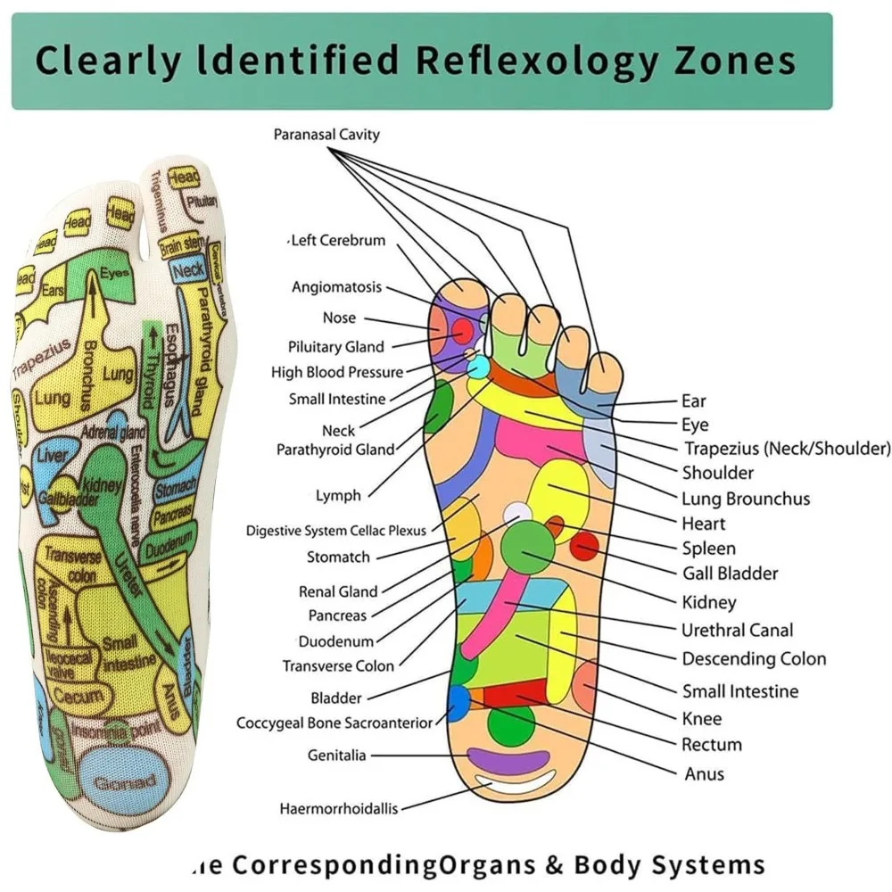 7/2 pezzi calzini colorati per digitopressione su entrambi i lati set di guanti riflessologia massaggio alle mani del piede alleviare l'affaticamento dolori strumento per la cura del piede