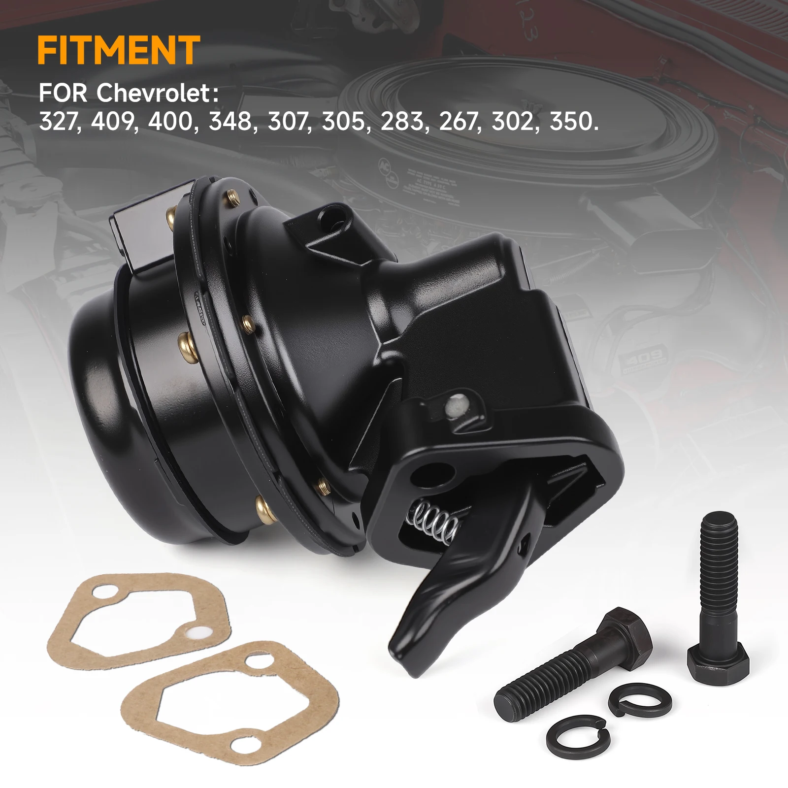 

CNSPEED Mechanical Fuel Pump Assy OE M4891 for Chevrolet Small Block Engine Displacement 267 283 302 305 307 327 348 350 400 409