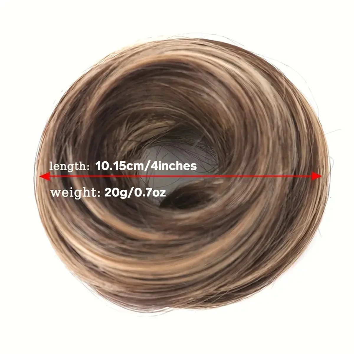 Synthetic rubber band elastic hair ring multi-color heat-resistant bun hair extension wig that surrounds a woman's ponytail image 5
