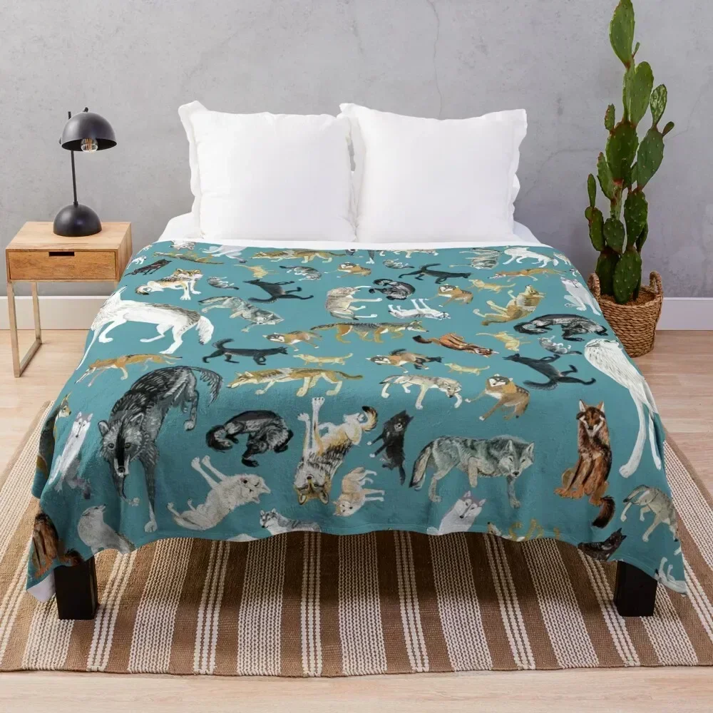 

Wolves of the World pattern 2 Throw Blanket Blankets For Baby Plaid warm for winter Summer Beddings Blankets