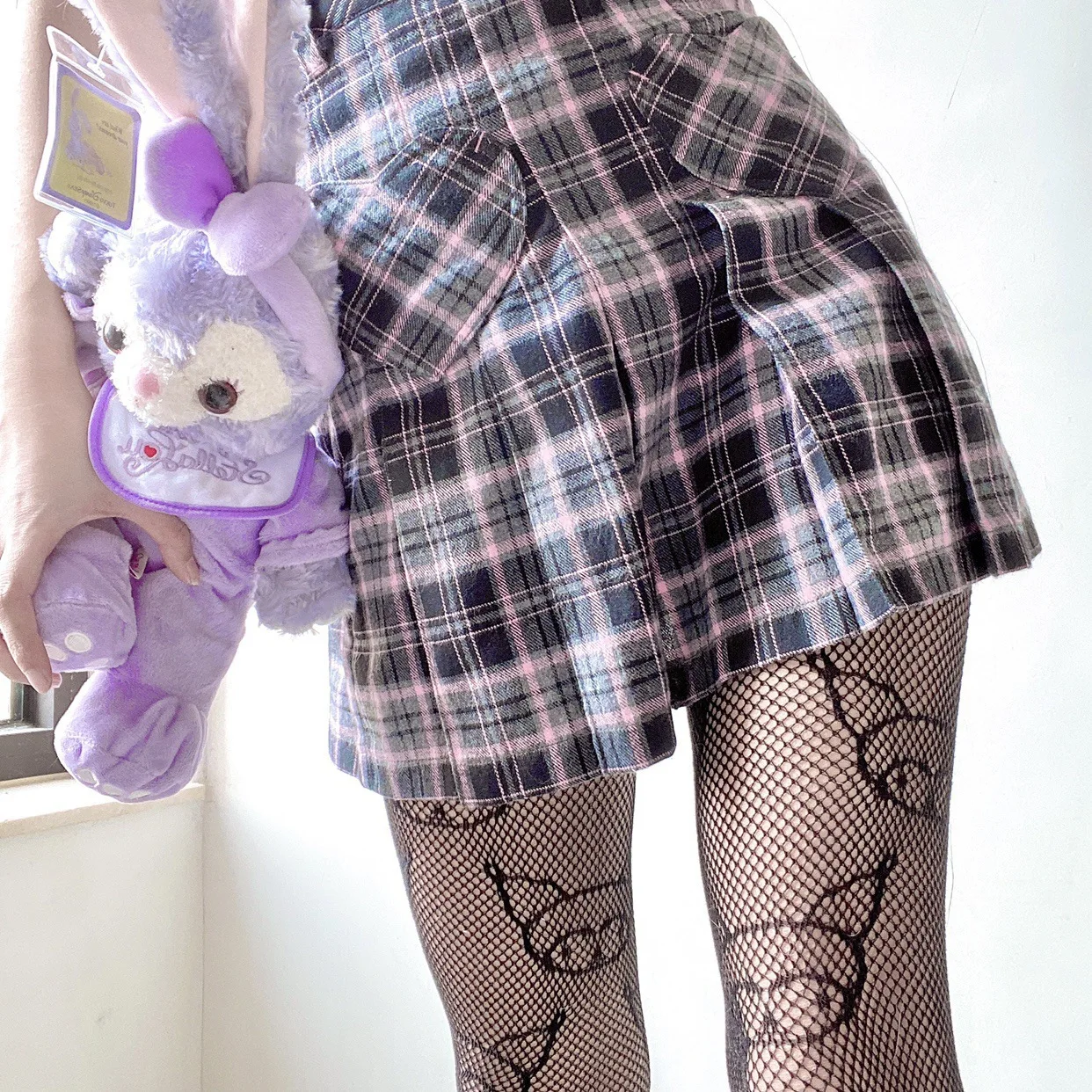 

kawaii sanrio cartoon pantyhose kuromi kids mesh socks stockings fishnet women stockings anime women's accessories