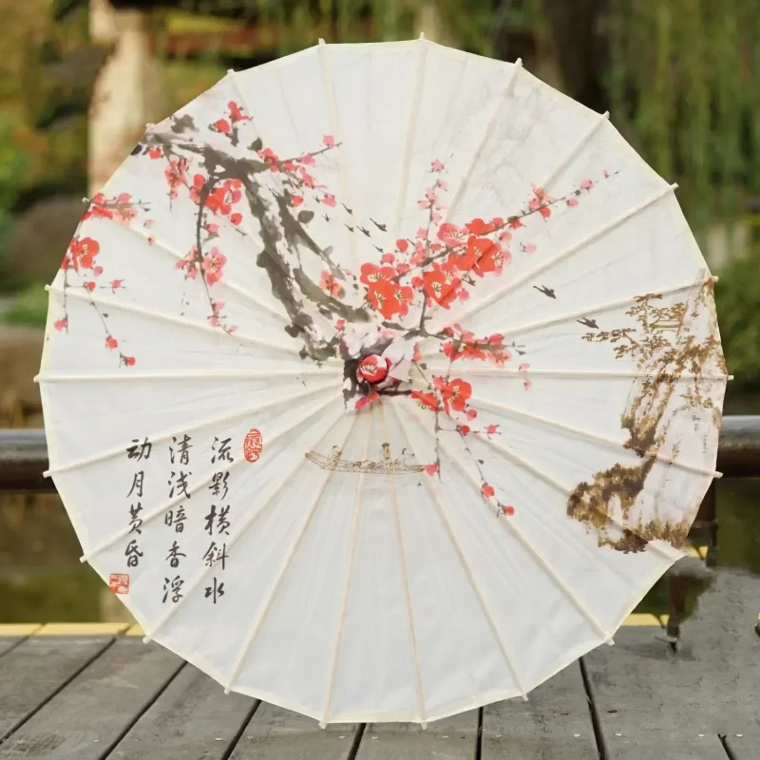 Hanfu Decorative Oil Paper Umbrella for Women Ancient Style Girl Parasol Windproof UV Sun Shooting Props for A Runway Show Big