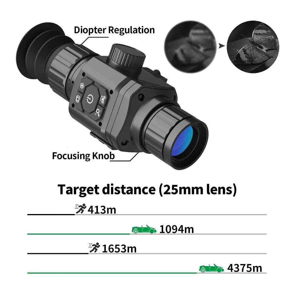 حار بيع الحرارية أحادي العين HT-C8 35 مللي متر عدسة الصيد التصوير الحراري تلسكوب ، مع للرؤية الليلية أحادي العين GR225 HT-A7