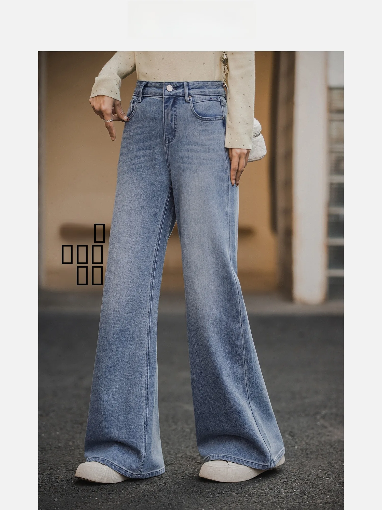 

High Waist Slimming Micro Flared Jeans Women's Spring New Sle Embroidered Patch ket Denim Pants Commute Sle Jeans